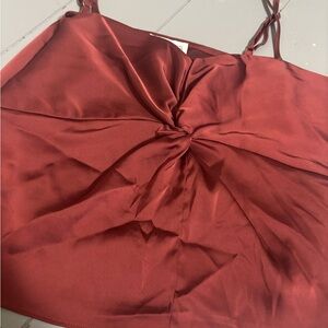 Sunday Edition Satin Twist-Front Cami Top